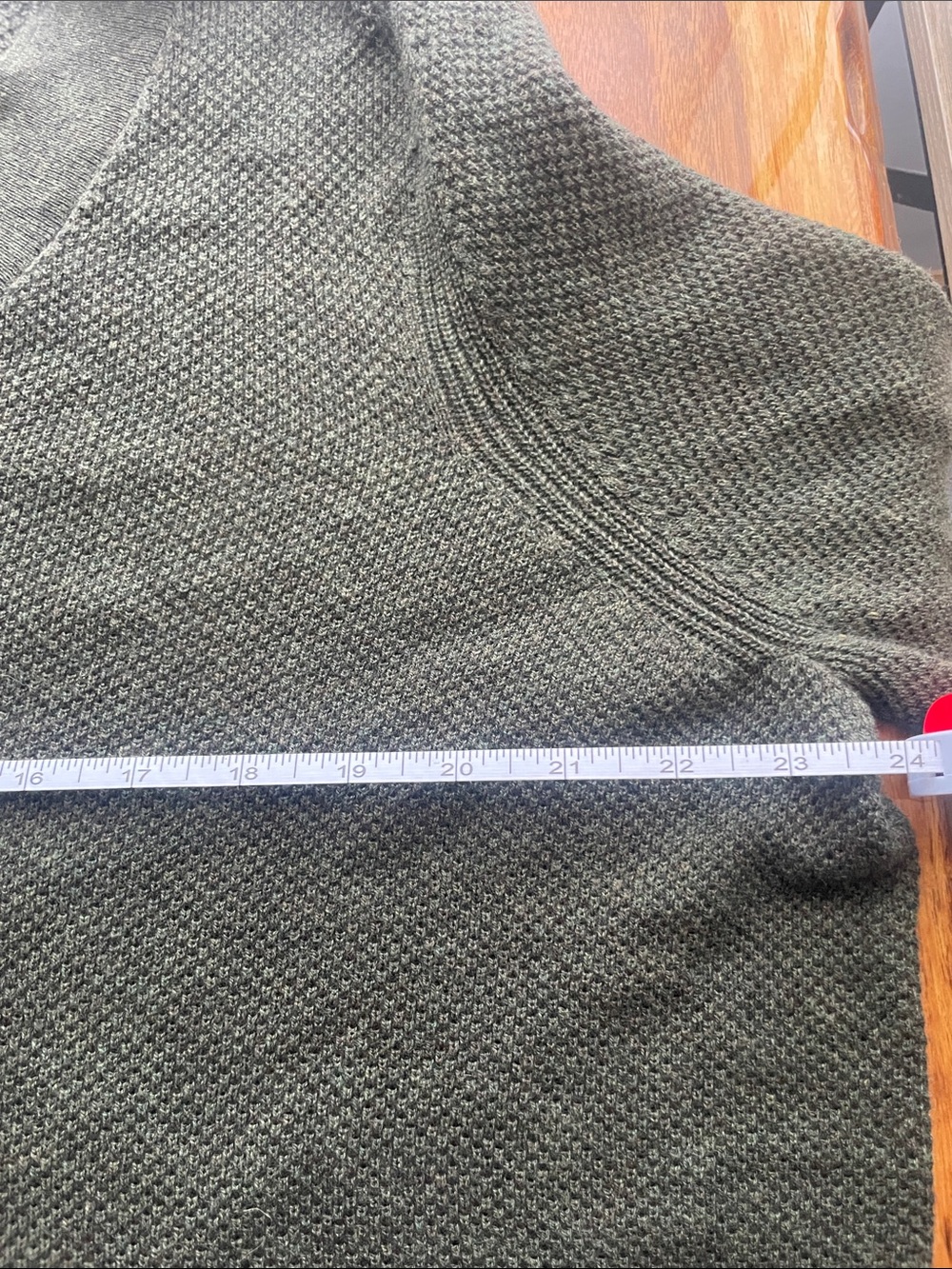 Dark Green V Neck Sweater - Picture 8 of 9